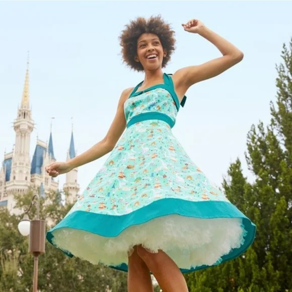 Disneyland Park Icons Teal Dress by Disney's The Dress Shop XS Dresses